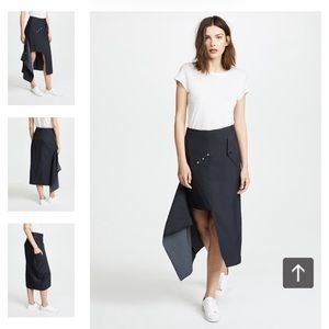 NWT Tibi Asymmetrical Flap Skirt